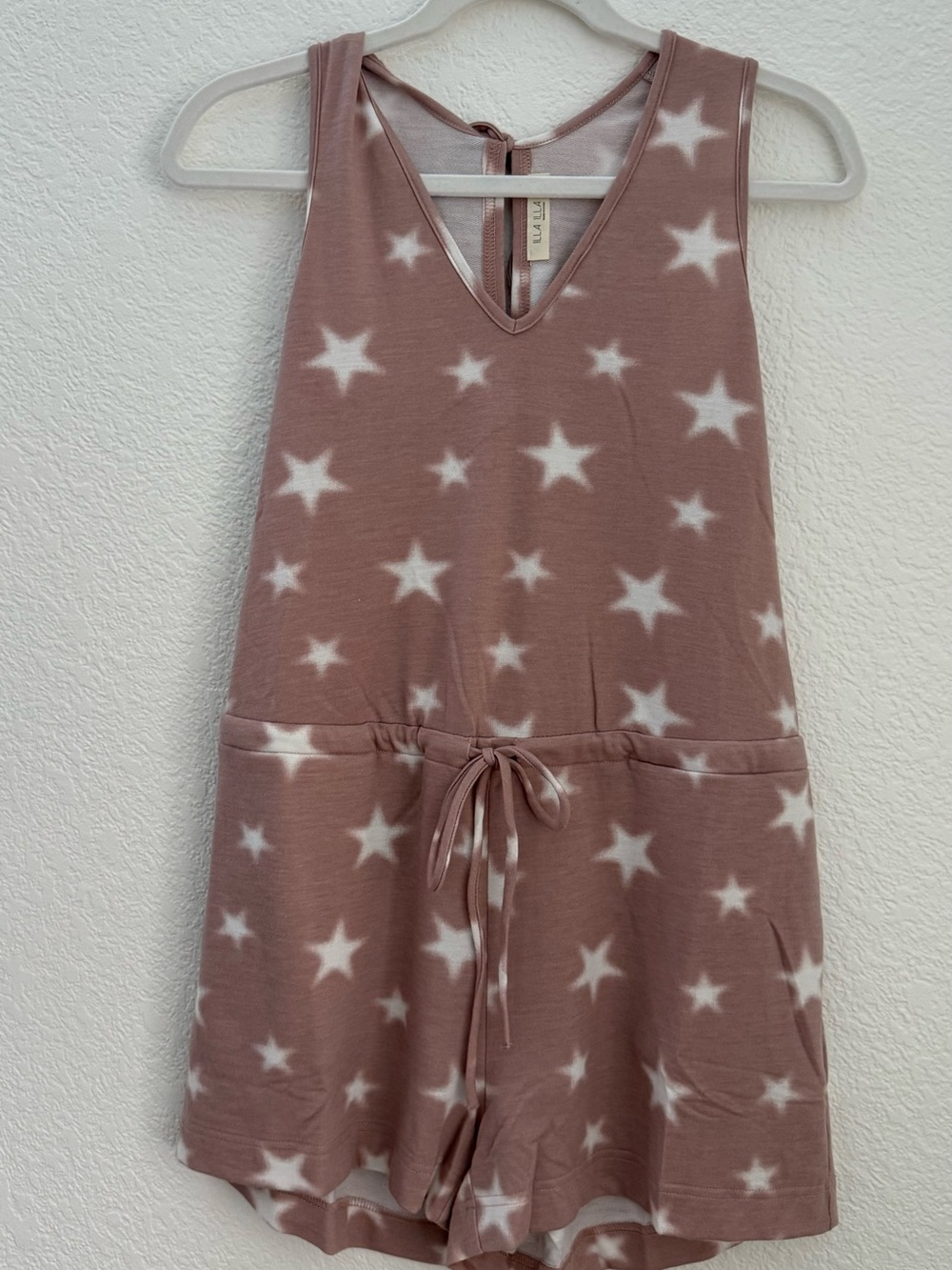 ILLA ILLA Dusty Mauve Star Print Sleeveless Romper